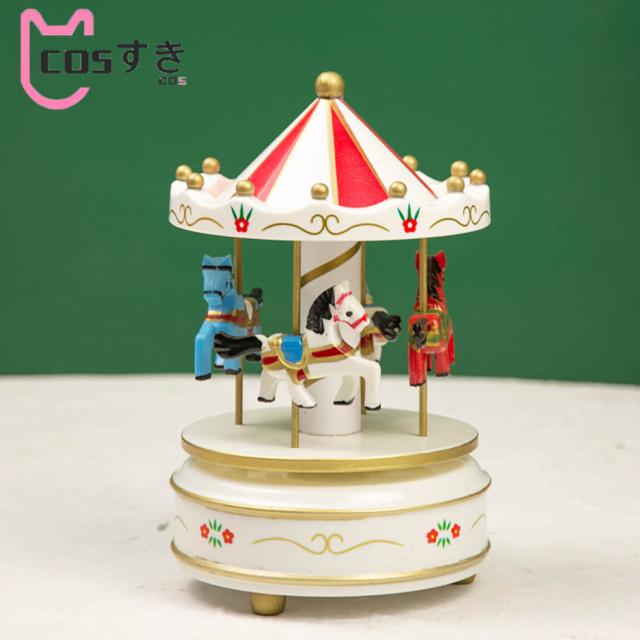 メリーゴーランド オルゴール 置物 オルゴール付き 天空の城 回転木馬